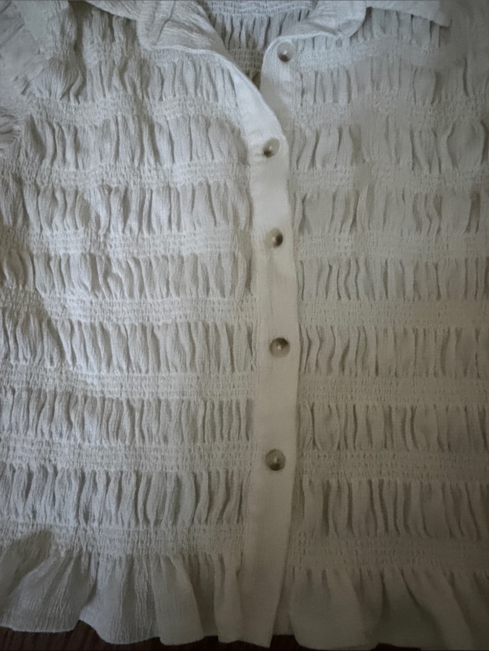 Maeve from Anthropologie Smocked Button-Front top sz medium - Picture 8 of 11